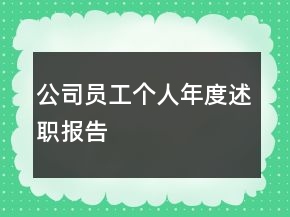 公司員工個(gè)人年度述職報(bào)告