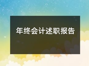 年終會(huì)計(jì)述職報(bào)告