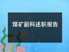 煤礦副科述職報告
