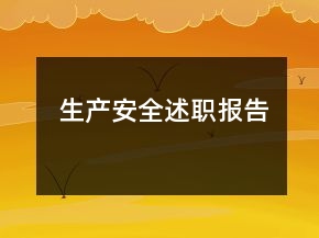 生產(chǎn)安全述職報(bào)告