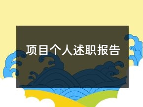 項(xiàng)目個(gè)人述職報(bào)告