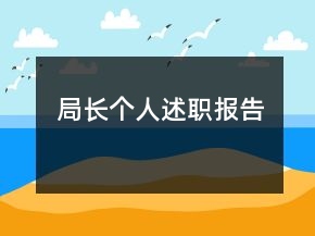 局長個(gè)人述職報(bào)告
