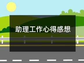 助理工作心得感想