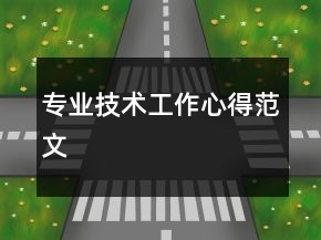 專(zhuān)業(yè)技術(shù)工作心得范文