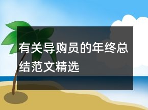 有關(guān)導(dǎo)購(gòu)員的年終總結(jié)范文精選