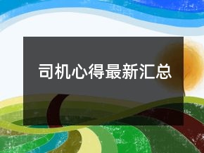 司機(jī)心得最新匯總