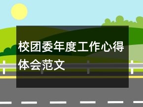 校團委年度工作心得體會范文