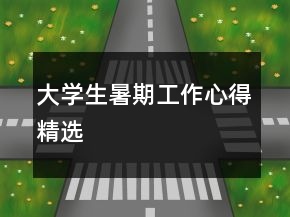 大學(xué)生暑期工作心得精選
