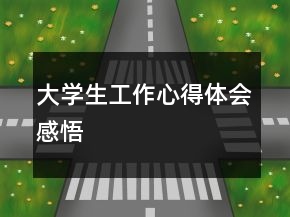 大學(xué)生工作心得體會(huì)感悟
