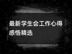 最新學(xué)生會工作心得感悟精選