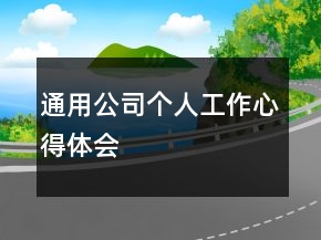 通用公司個(gè)人工作心得體會
