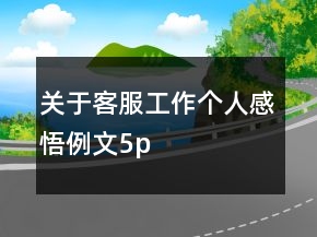 關(guān)于客服工作個(gè)人感悟例文5p