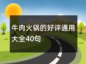 牛肉火鍋的好評通用大全40句