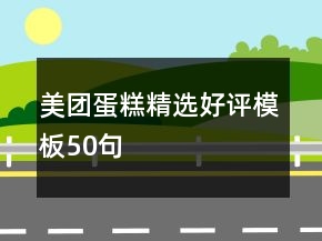 美團(tuán)蛋糕精選好評模板50句