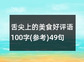舌尖上的美食好評語100字(參考)49句