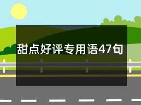 甜點(diǎn)好評專用語47句