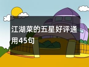 江湖菜的五星好評通用45句