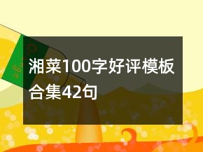 湘菜100字好評模板合集42句