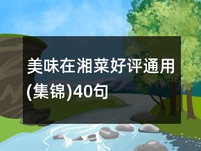 美味在湘菜好評通用(集錦)40句