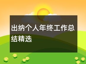 出納個人年終工作總結(jié)精選