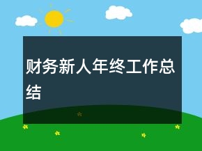 財務新人年終工作總結
