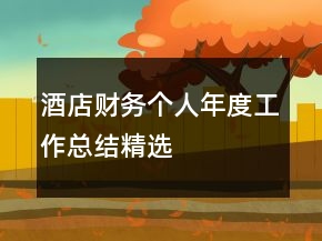 酒店財(cái)務(wù)個(gè)人年度工作總結(jié)精選