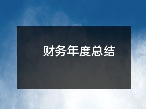 財務(wù)年度總結(jié)
