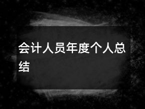 會(huì)計(jì)人員年度個(gè)人總結(jié)