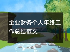 企業(yè)財務(wù)個人年終工作總結(jié)范文