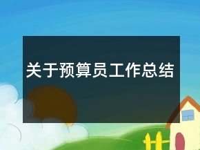 關(guān)于預(yù)算員工作總結(jié)
