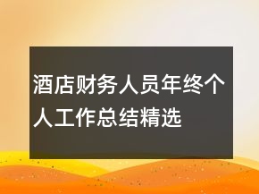 酒店財務(wù)人員年終個人工作總結(jié)精選