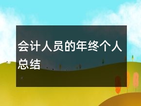 會(huì)計(jì)人員的年終個(gè)人總結(jié)