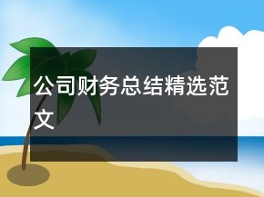 公司財務(wù)總結(jié)精選范文