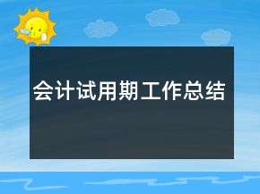 會(huì)計(jì)試用期工作總結(jié)