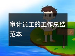 審計(jì)員工的工作總結(jié)范本
