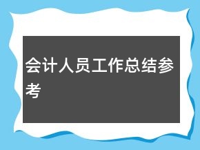 會(huì)計(jì)人員工作總結(jié)參考