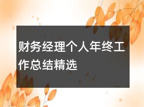 財務(wù)經(jīng)理個人年終工作總結(jié)精選