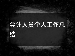 會(huì)計(jì)人員個(gè)人工作總結(jié)