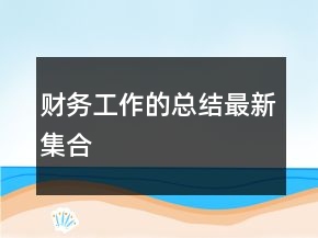 財(cái)務(wù)工作的總結(jié)最新集合