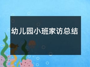 幼兒園小班家訪總結(jié)