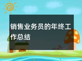 銷(xiāo)售業(yè)務(wù)員的年終工作總結(jié)