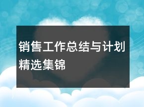 銷售工作總結(jié)與計(jì)劃精選集錦