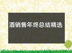 酒銷售年終總結(jié)精選