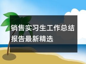銷售實習(xí)生工作總結(jié)報告最新精選