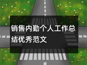 銷售內(nèi)勤個人工作總結(jié)優(yōu)秀范文