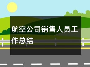 航空公司銷售人員工作總結(jié)