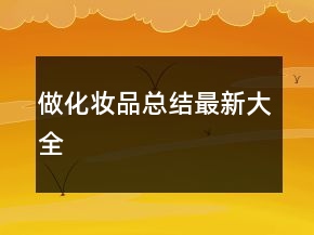 做化妝品總結(jié)最新大全