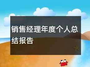 銷售經(jīng)理年度個人總結(jié)報告