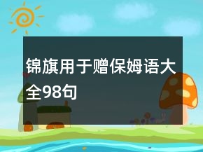 錦旗用于贈保姆語大全98句
