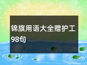 錦旗用語大全贈護(hù)工98句